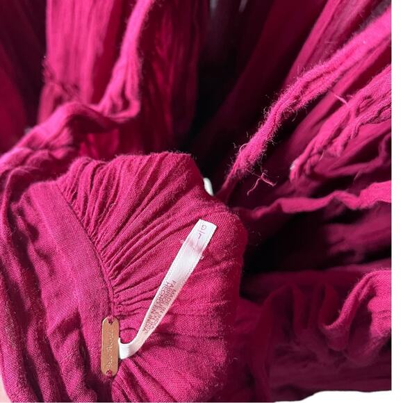 Free People 100 Degree Dress Red Berry Size Large - Picture 5 of 5